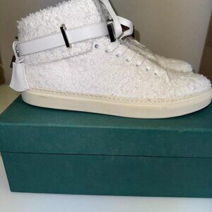 BUSCEMI Mens High White Fuzzy Material US 13